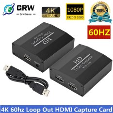 1 GRWIBEOU 4K Loop Out HDMI Thẻ Chụp Audio Ghi Video Plate Phát Trực Tiếp USB 2.0 1080P Grabber Cho Máy Ảnh DVD Trò Chơi PS4