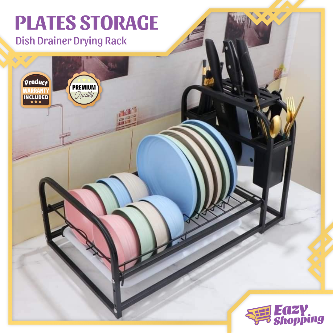 Eazy Shop l Plate Rack Organizer Shelf l Plate Organizer l Plates