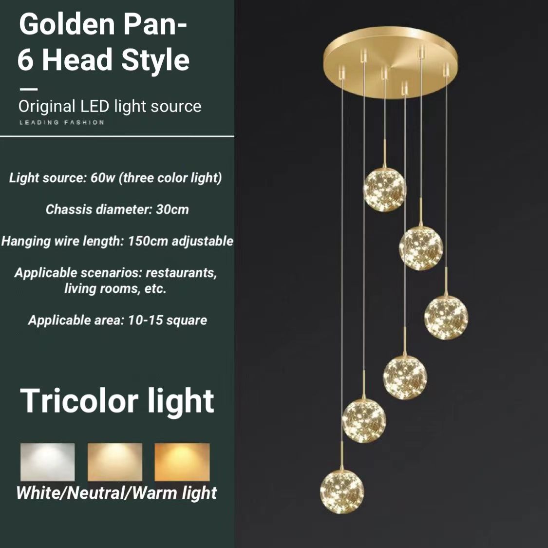 Living Room Lamp restaurant Chandeliers Dining Room Light High Ceiling light Stair Long