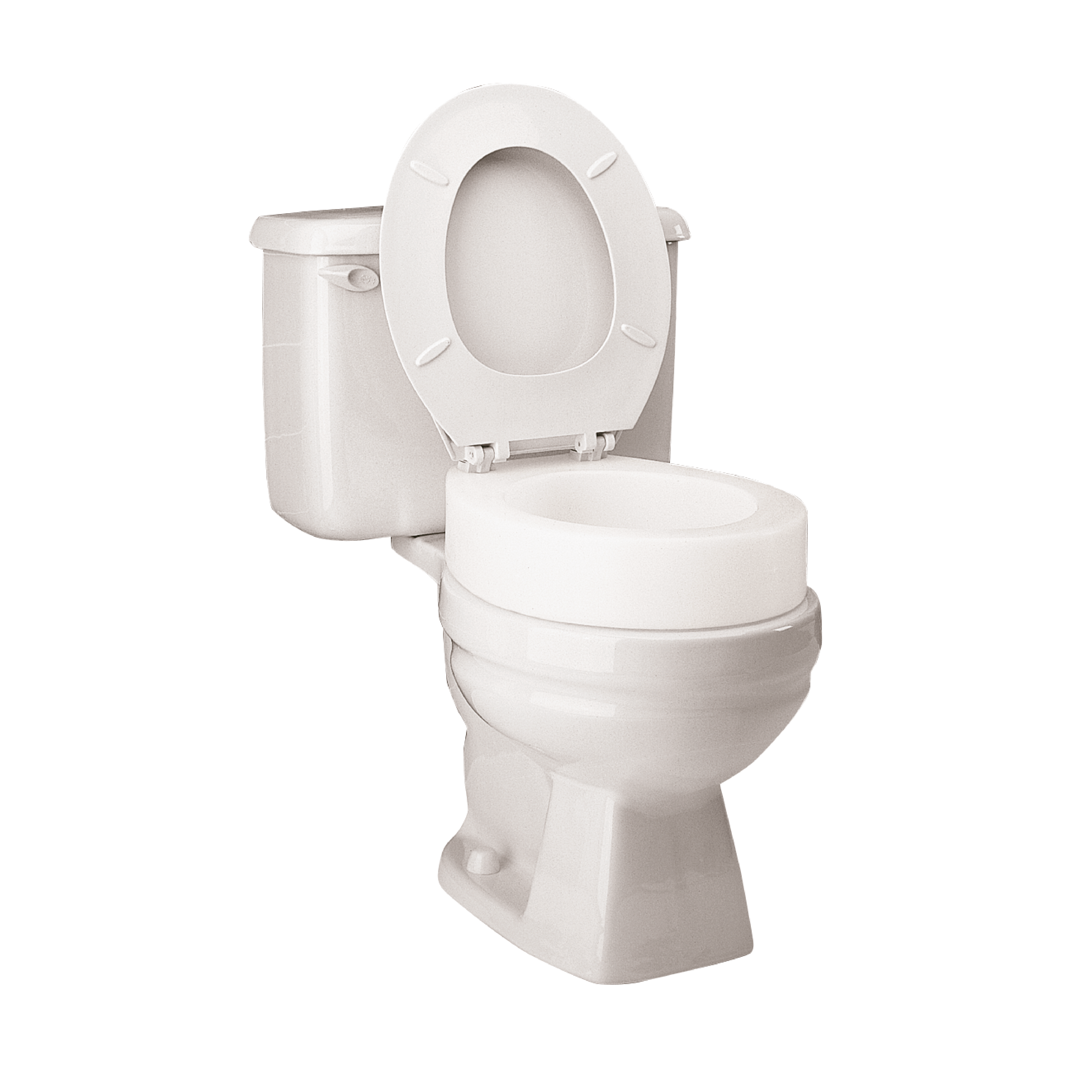 Authentic Carex Elongated Toilet Seat Riser, Adds 3.5 Inches of Height