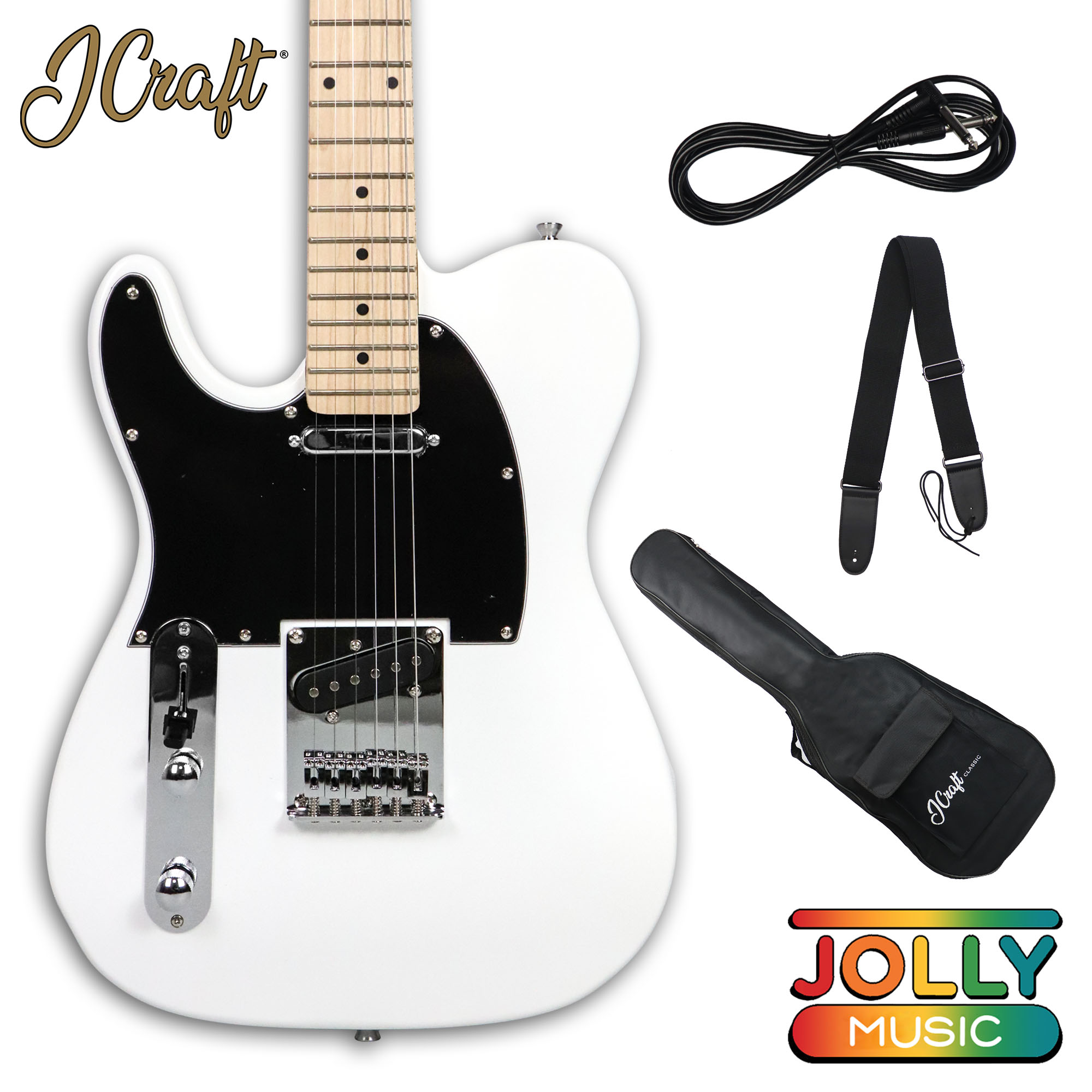 JCraft S-1 S-Style Electric Guitar with Gigbag - Black – Guitar Pusher  Verdana