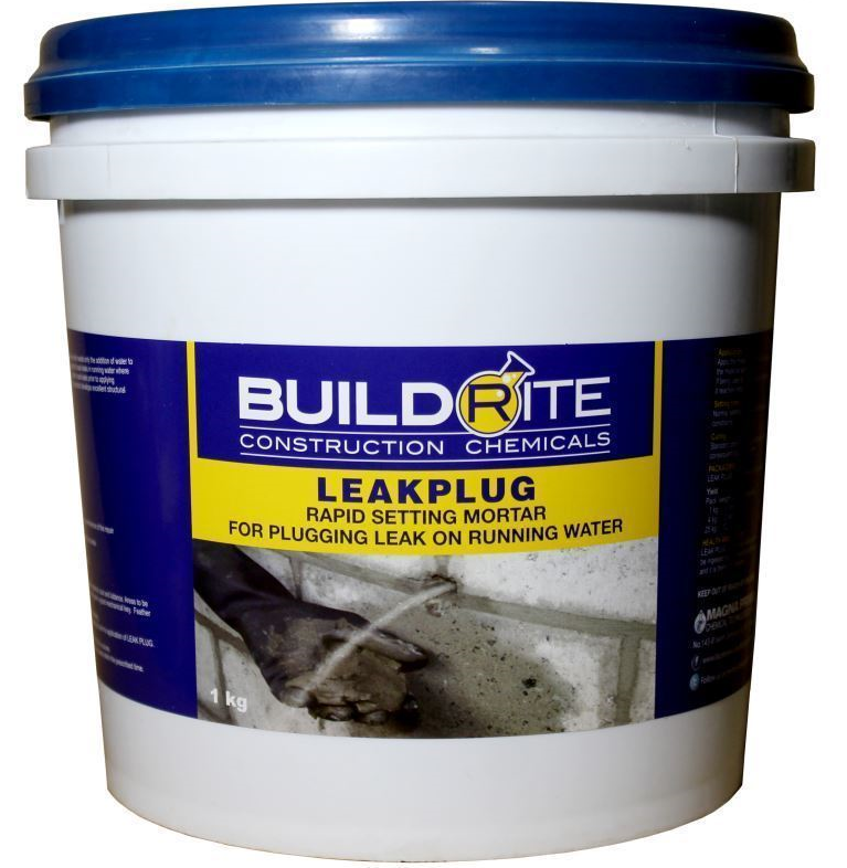 BUILDRITE BLOCKOUT Leak Plug Rapid Setting Mortar For Plugging Leak On