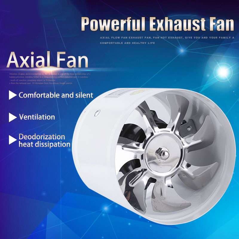 4/6/8/10/12 Inch Inline Exhaust Fan Air Ventilator Metal Ventilation