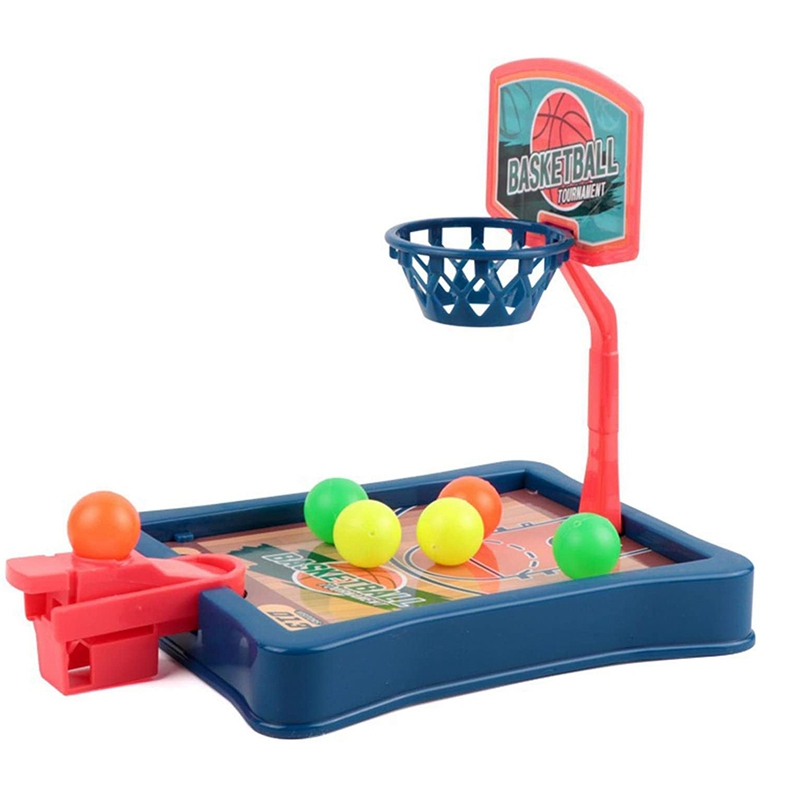 Mini พับโต๊ะของเล่นเกมบาสเกตบอลนิ้วมือ Ejection ลูกบาสเกตบอลสำหรับฝึกกลางแจ้งของเล่นบีบคลายเครียด