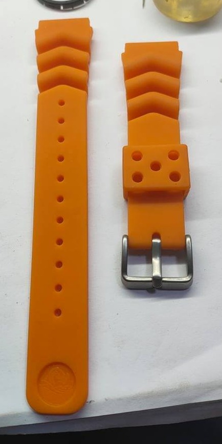 Seiko Divers Rubber straps 20mm for Skx007 , skx0089 , 7002 etc ( ORANGE )  | Lazada PH