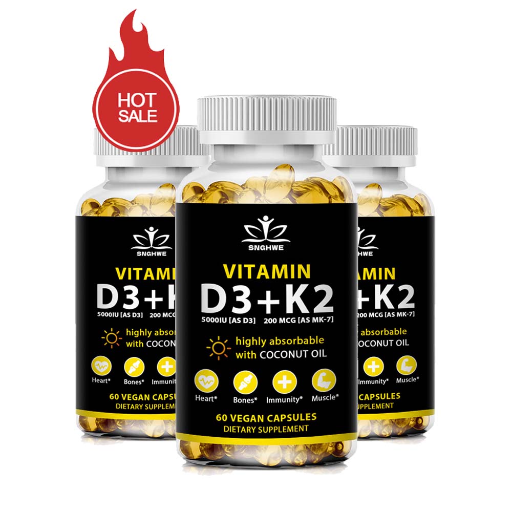 SNGHWE Vitamin D3+K2 Capsule Regulate Calcium Metabolism Prevent