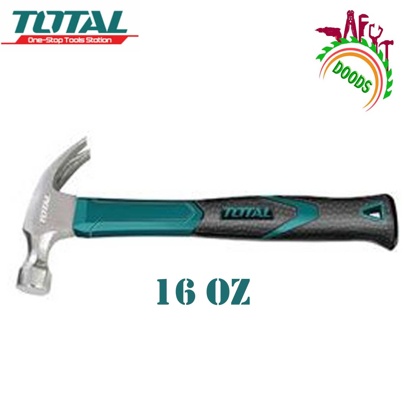Hand Tools 16oz Claw Hammer With Fibreglass Handle Drop Forged Steel Head Total Tools Home Furniture Diy