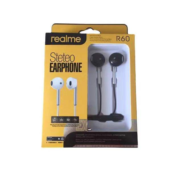 Realme R60 Earphones Universal eaphone with microphone superbass