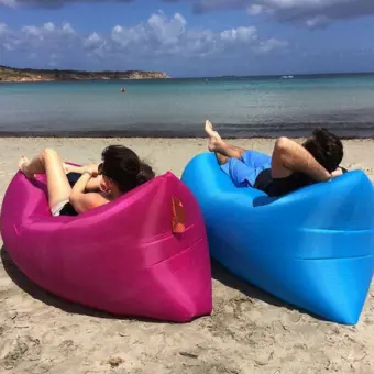 inflatable bed for the beach