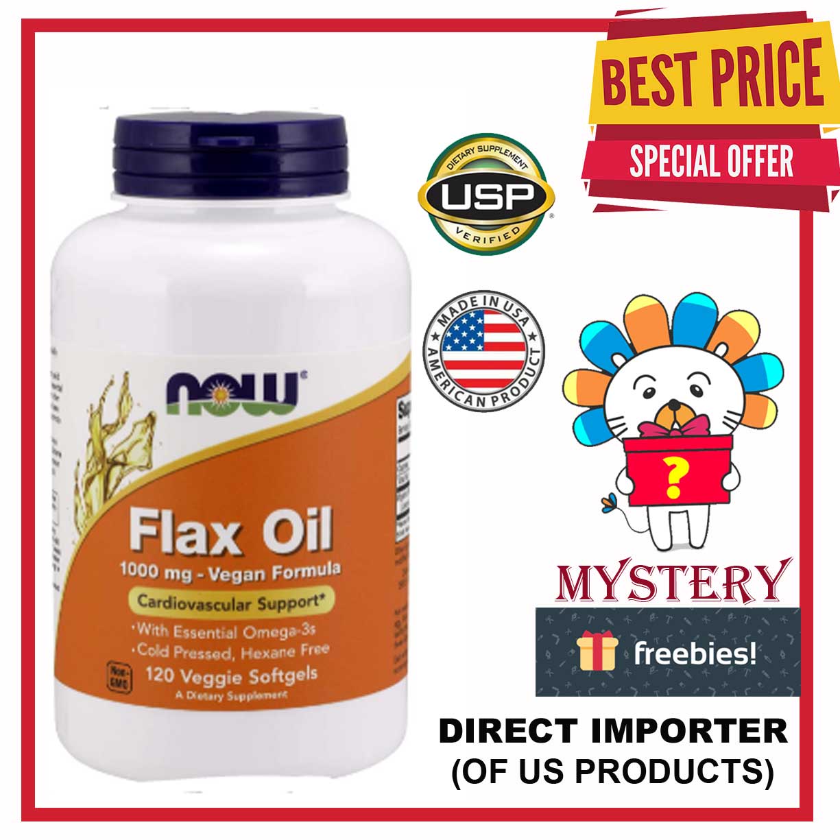 Now Flax Oil 1000mg Vegan Formula 120 Veggie Softgels Lazada PH