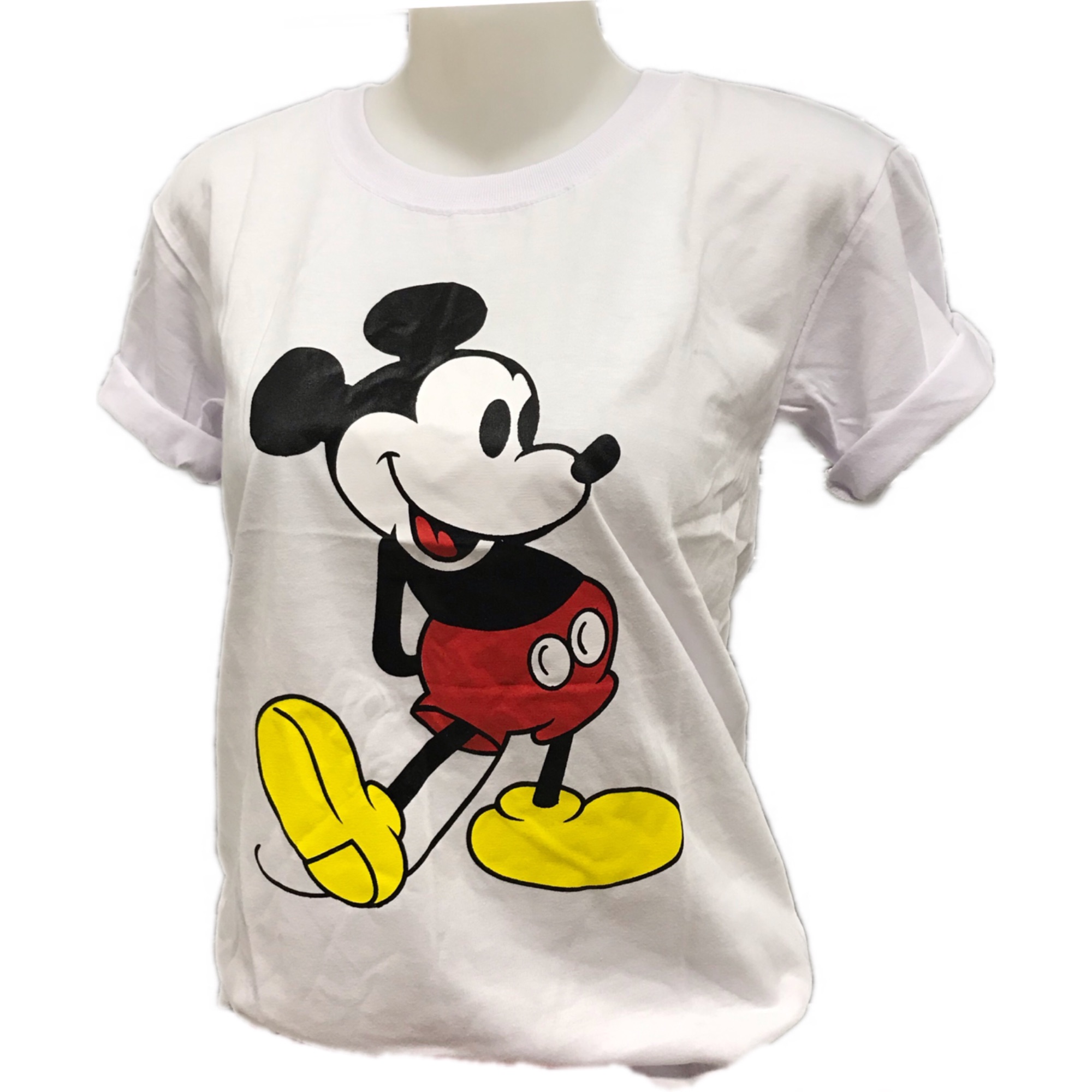 Mickey white cartoon character t-shirt unisex | Lazada PH