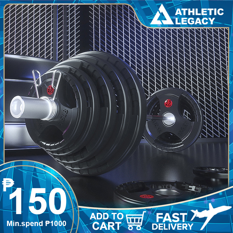 LEGACY FITNESS Gym Plates Multicoloured Rubberized Colored Barbell