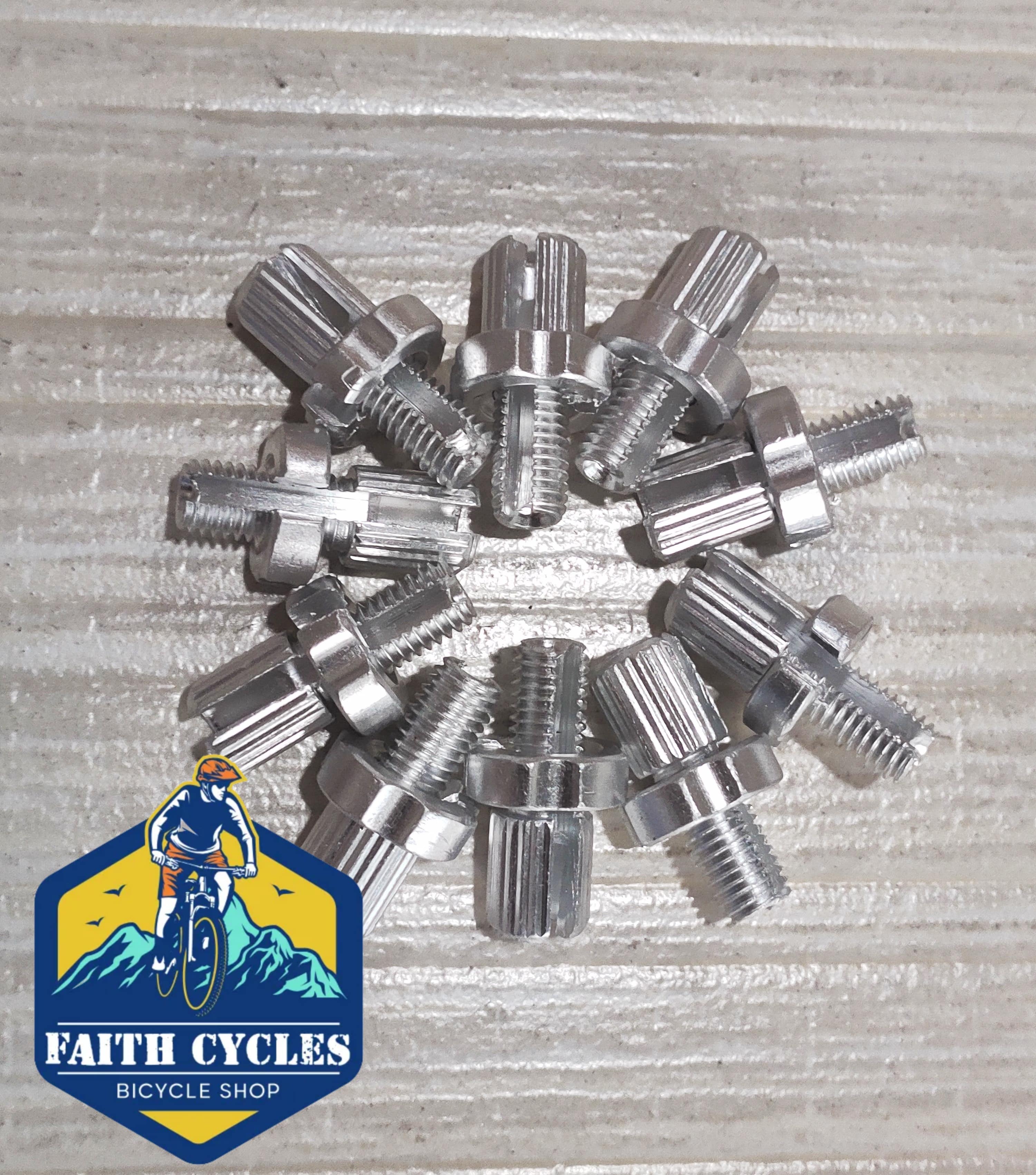 ECSiNG 10Pcs M6 Bike Brake Barrel Adjuster Bolts Bike Brake Handle Lever Fastener Accessories For Bicycles Motorcycles Scooters Silver