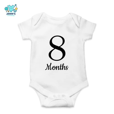 Baby Onesies Eight Months Old Milestone - 8 Months