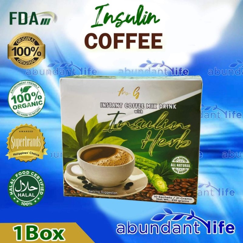 1 BOX INSULIN HERB COFFEE MIX 10 SACHET AUTHENTIC Lazada PH