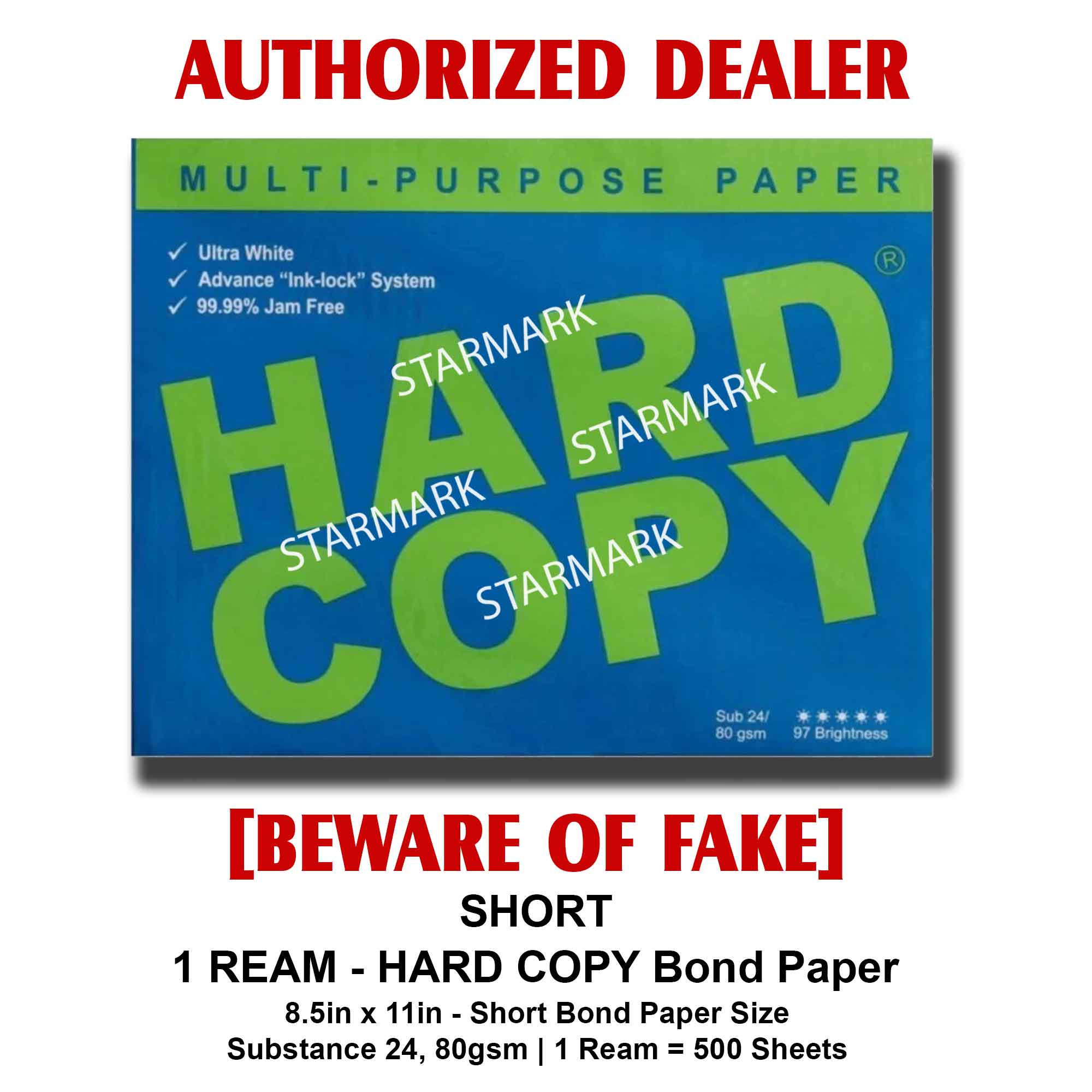 Hard Copy Bond Paper 1 Ream Short Bond Paper Size 8 5x11 Inches 