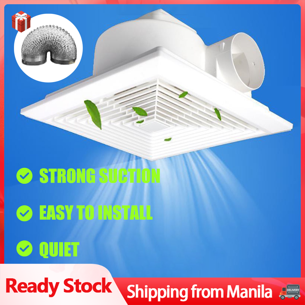 🔥【24 hours shipping】Suspended Ceiling Exhaust Fan 8 Inch Free 1.5M exhaust pipe Strong Wind