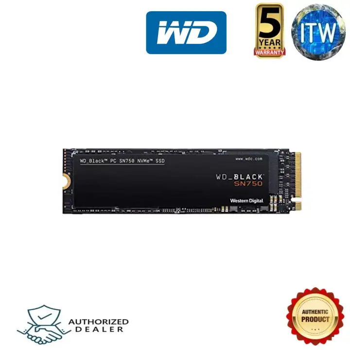 Western Digital Wd Black Sn750 500gb High Performance Nvme Pcie Gen3 8 Gb S M 2 2280 Ssd Wds500g3x0c Lazada Ph