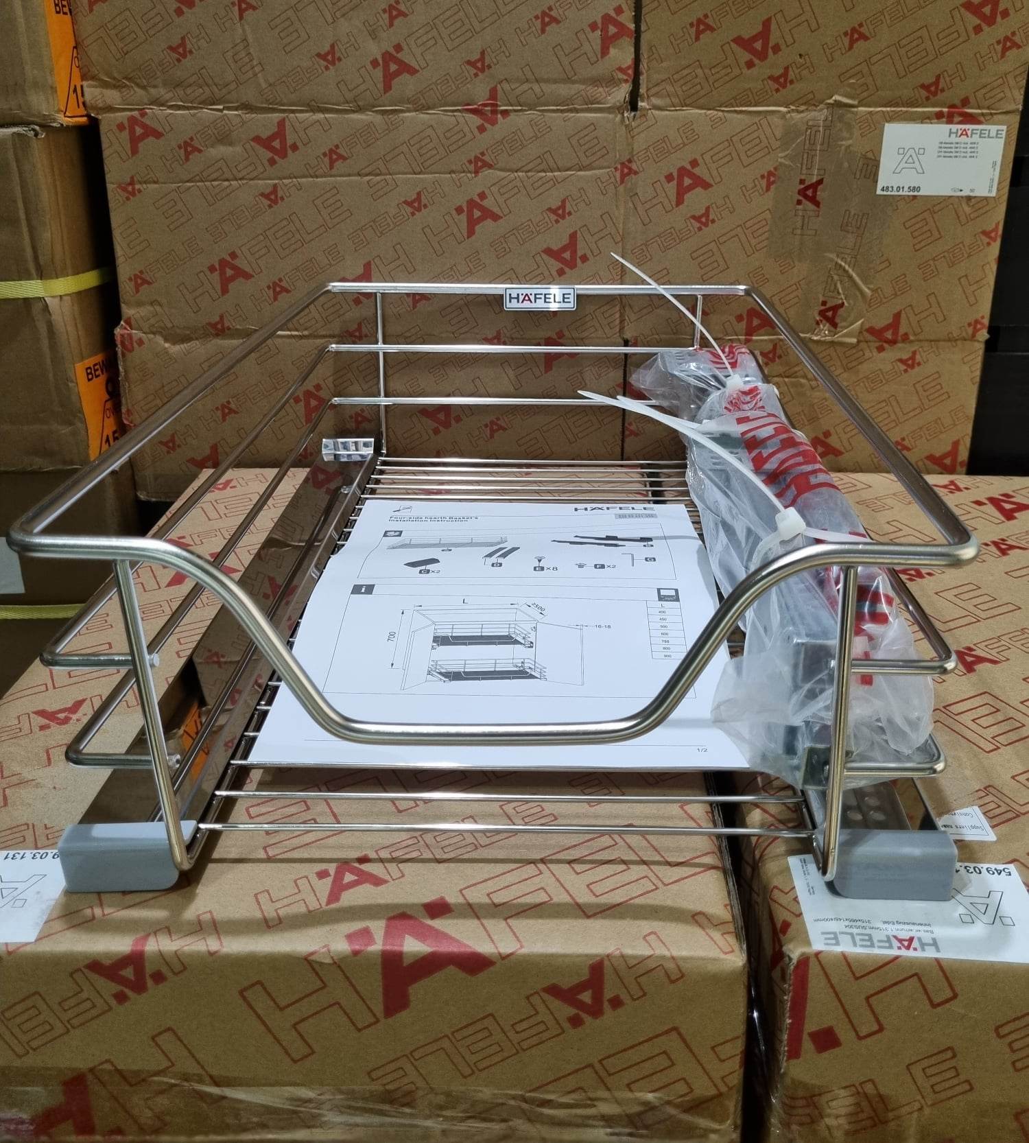 Hafele Pullout basket 500MM Stainless steel 304 (1SET) Lazada PH