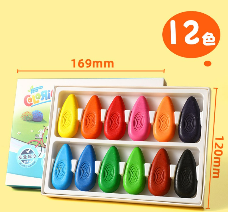 24 Colors Toddler Crayons, Non-Toxic Washable Crayons for Kids, Easy to  Hold Water-Drop Shape Crayons for Toddlers, Babies and Children, Safe  Coloring Art Supplies 