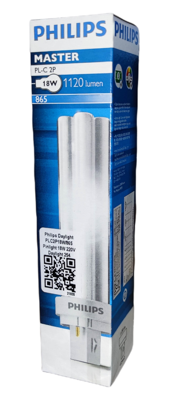 18W Pinlight G24d2 Socket, Compact Fluorescent Lamp, CFL 18W ( Philips