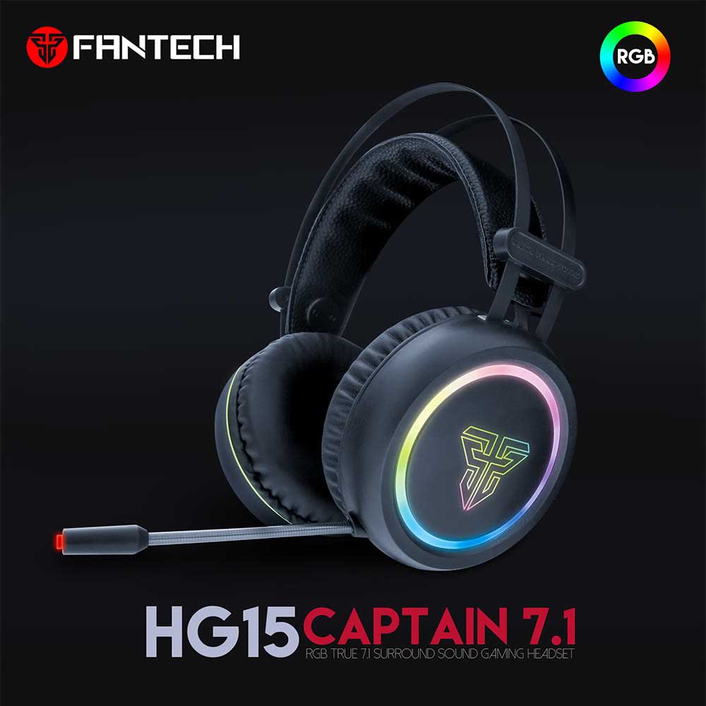 Headset Gamer Fantech Captain 7.1 USB RGB Virtual PC HG15 - KLV