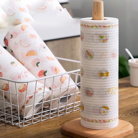 Nurven Reusable Kitchen Printed Tissue Paper Sheets Durable Non-stick Oil  Absorbing Paper Roll Kitchen Special Paper Towel Wipe Paper Dish Cloth  Cleaning (1) 