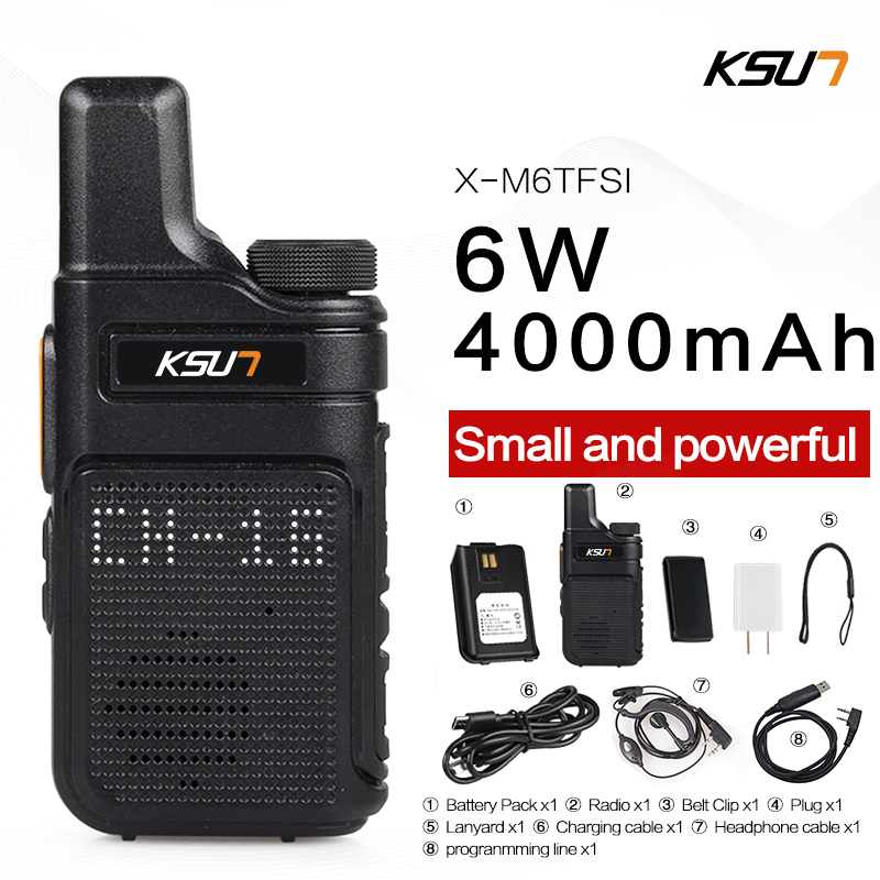 KSUN X-M6 Mini Two Way Radio UHF PMR 446 Walkie Talkie 2PCS Portable Radio  Transceiver Intercom Internal Antenna SOS Function Lazada PH