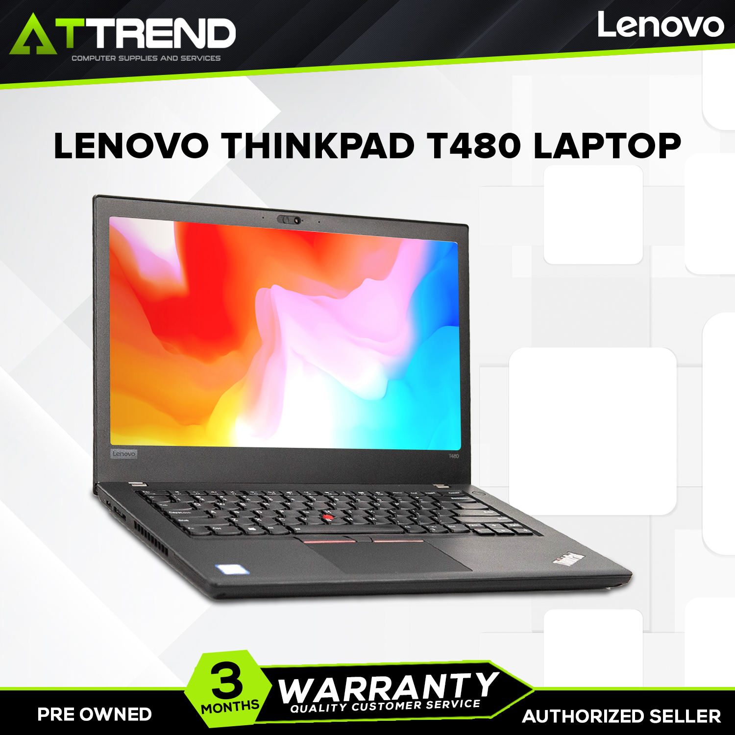 Lenovo ThinkPad T480 Touchscreen Notebook Laptop i58th 8GB 256GB SSD