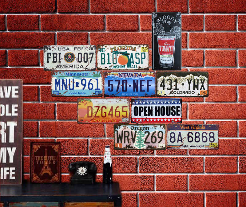 Beer Group Plate Metal Plate Car Number Tin Sign Bar Pub Cafe Home ...