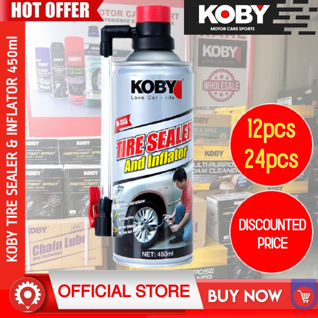 KOBY Tire Sealer and Inflator 450ml (Wholesale) KB-WS1001 | Lazada PH