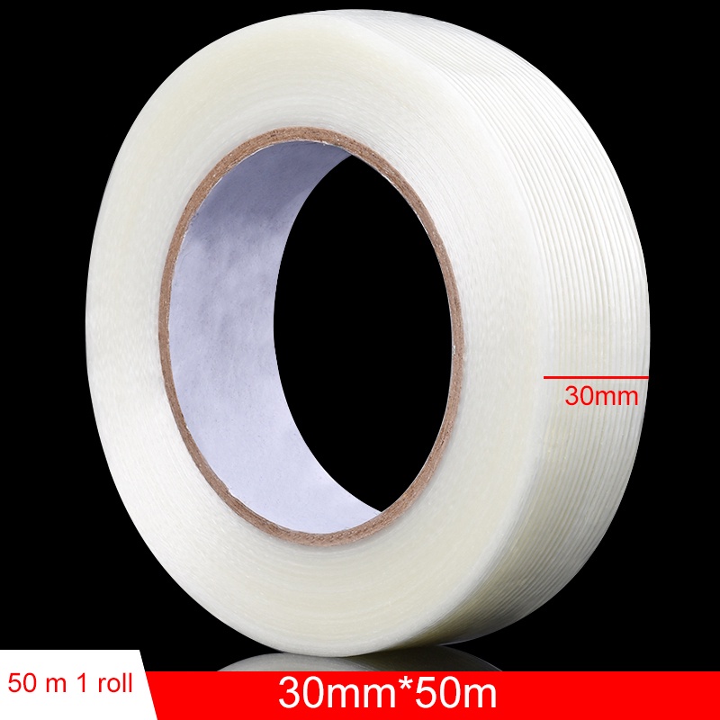 50m Strong Adhesive Glass Fiber Tape Waterproof Fiberglass Strip Tape