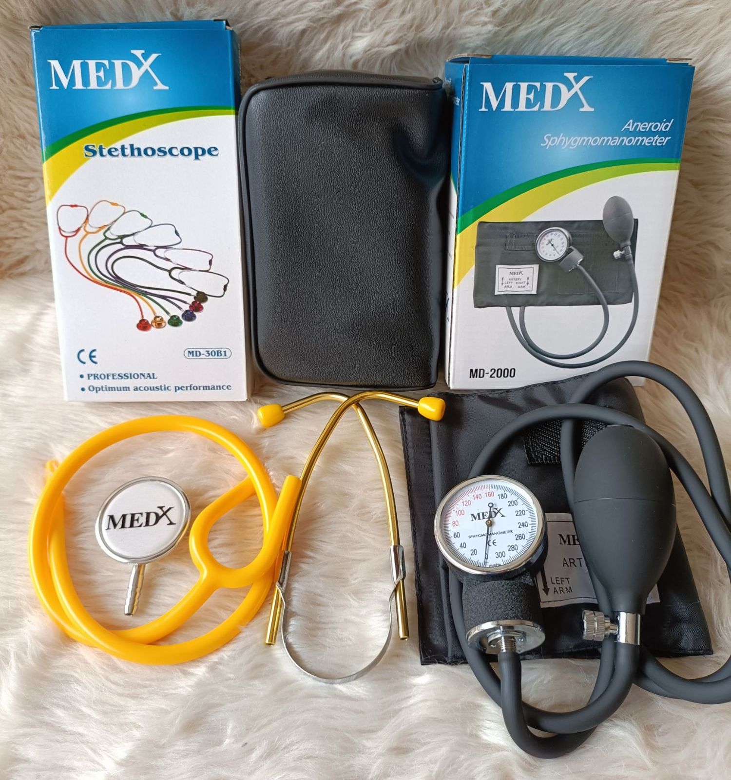 MEDX Aneroid Sphygmomanometer With Stethoscope Yellow Lazada PH