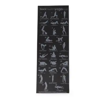 instructional yoga mat