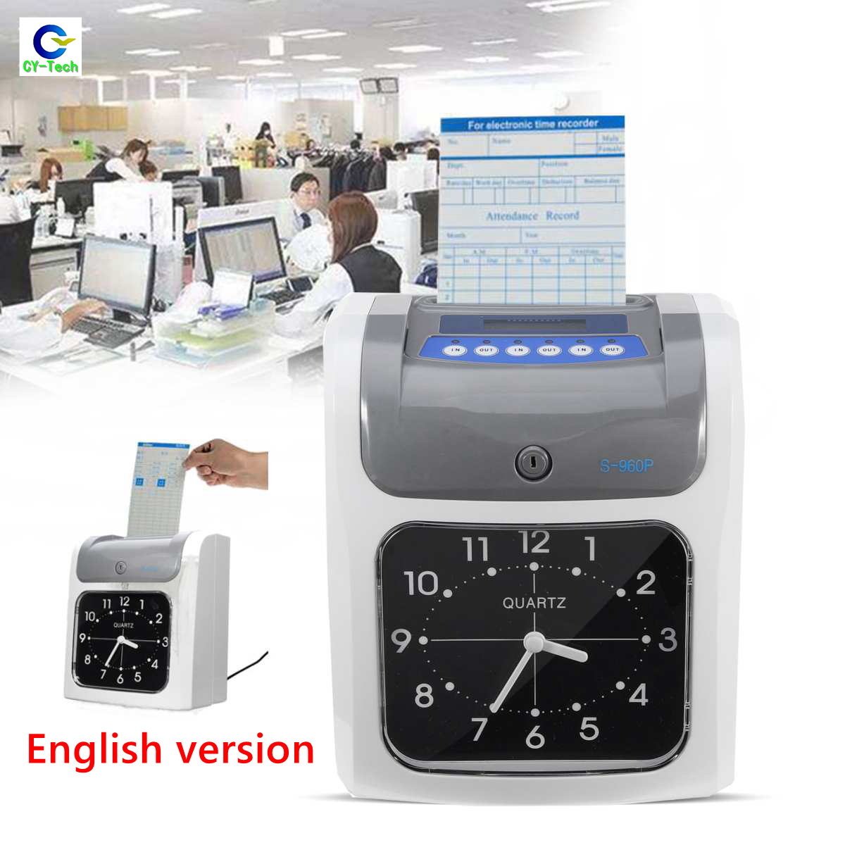 【XMT】Timecard Electronic Employee Time Clock Recorder Attendance Time