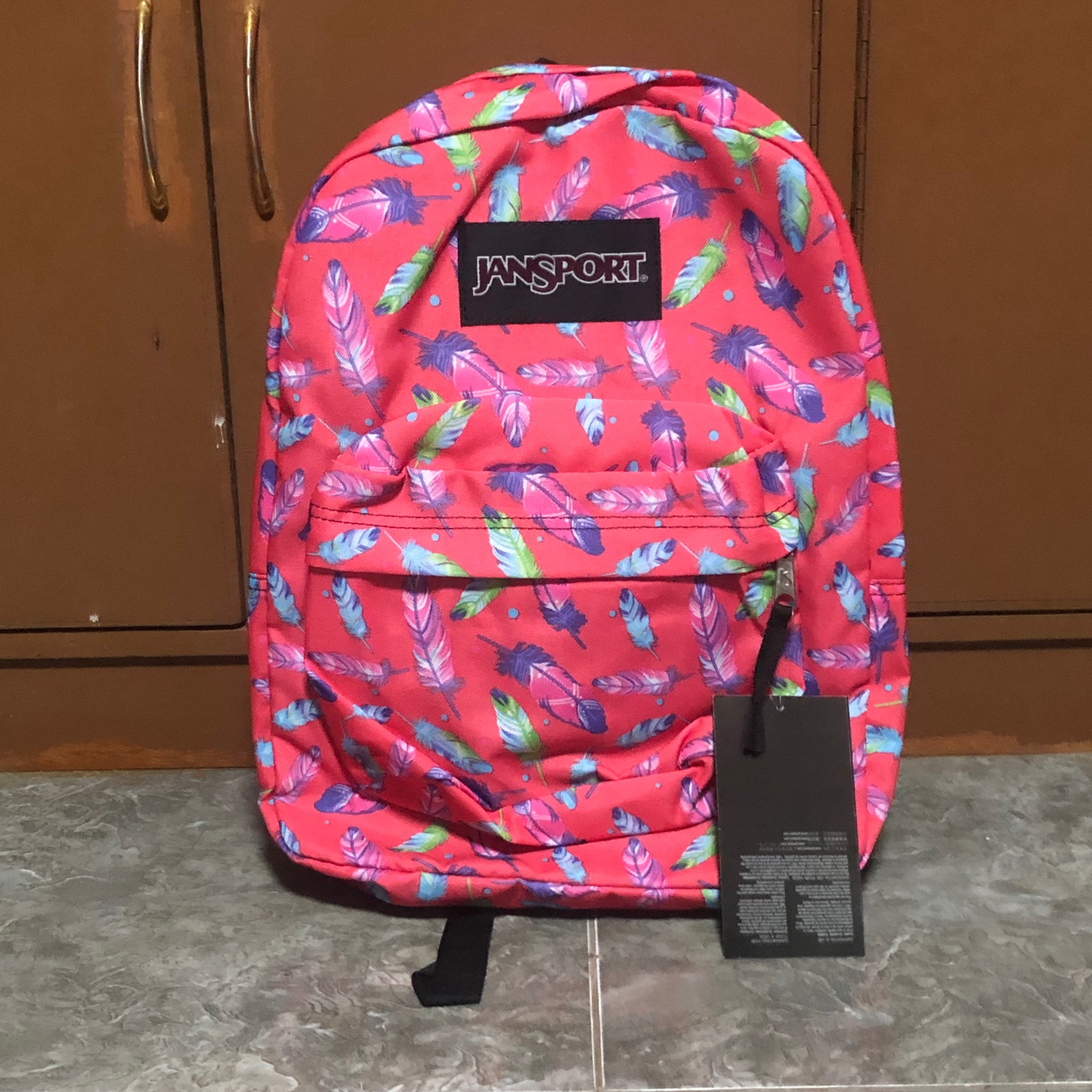 JanSport SuperBreak Backpack PINK FEATHERS DESIGN #1 | Lazada PH