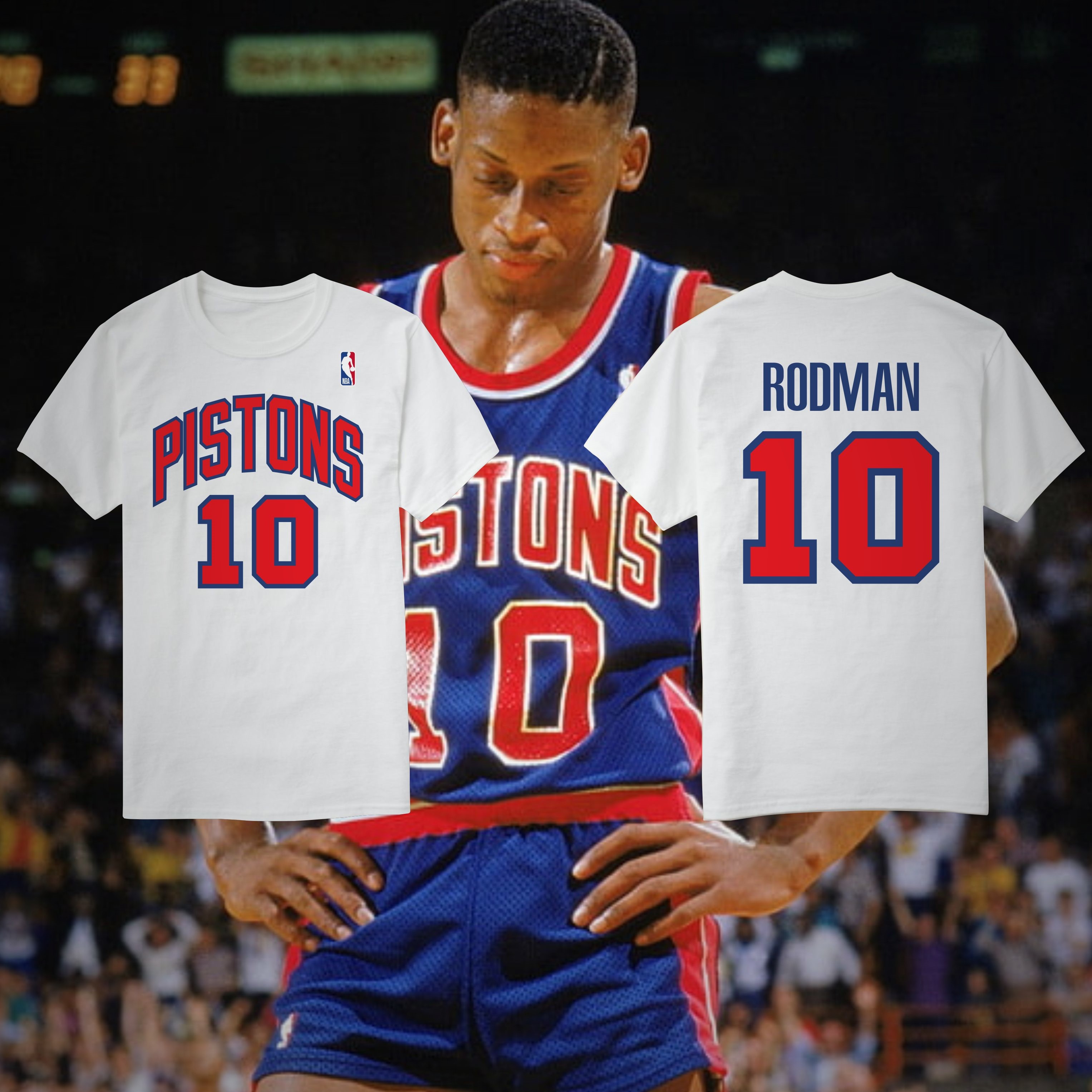【80s】 Dennis Rodman Detroit Pistons Tee