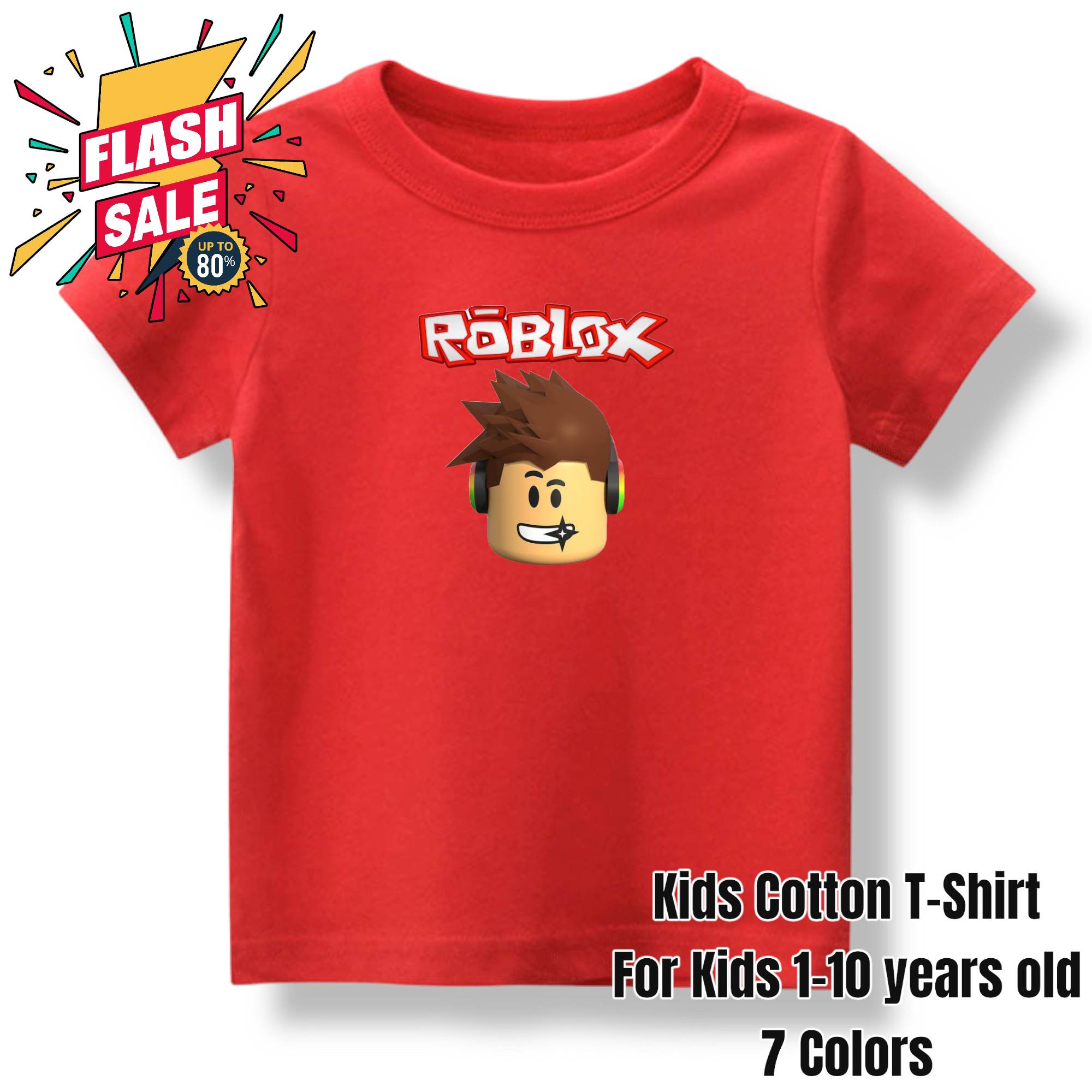 150, Colour 9) kids Boys Girls ROBLOX Anime Short sleeved tops