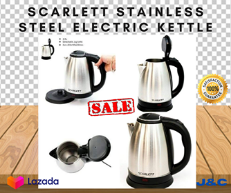J&C ORIGINAL Scarlet Electric Kettle 2.0L Fast heater COFFEE LOVER