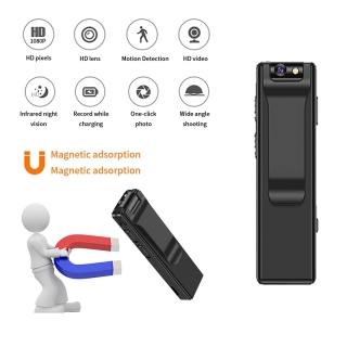 Camera no wifi needed mini body camera video recorder camera motion activated security camera for home office with 32gb 2