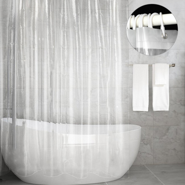 Rèm nhà tắm bằng nhựa PEVA rèm nhà tắm sang trọng trong suốt không thấm nước