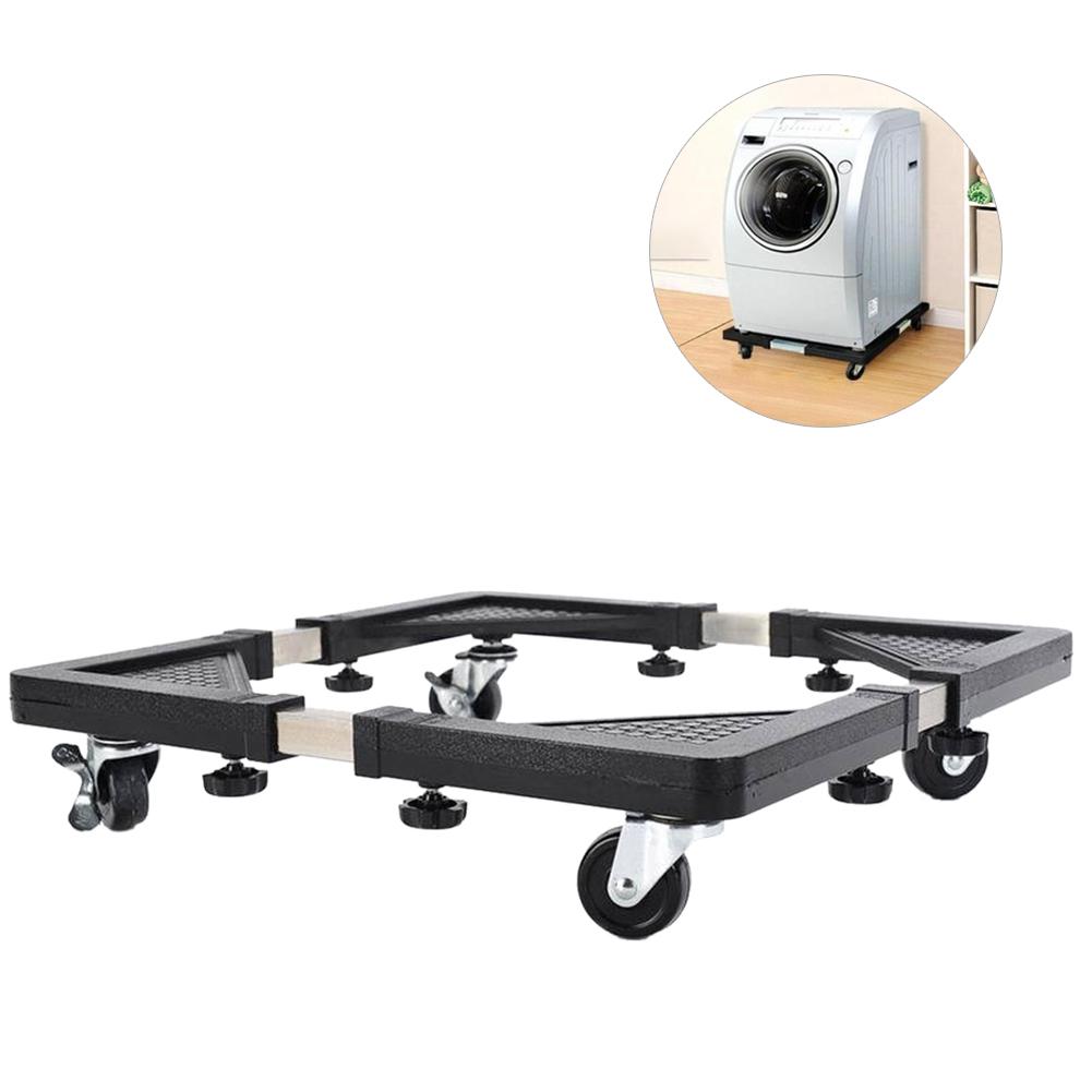 Multi-Functional Movable Adjustable Base Telescopic Furniture Dolly with 8 Locking Rubber Caster Wheels for Dryer,Washing Machine and Refrigerator 4wheels 
