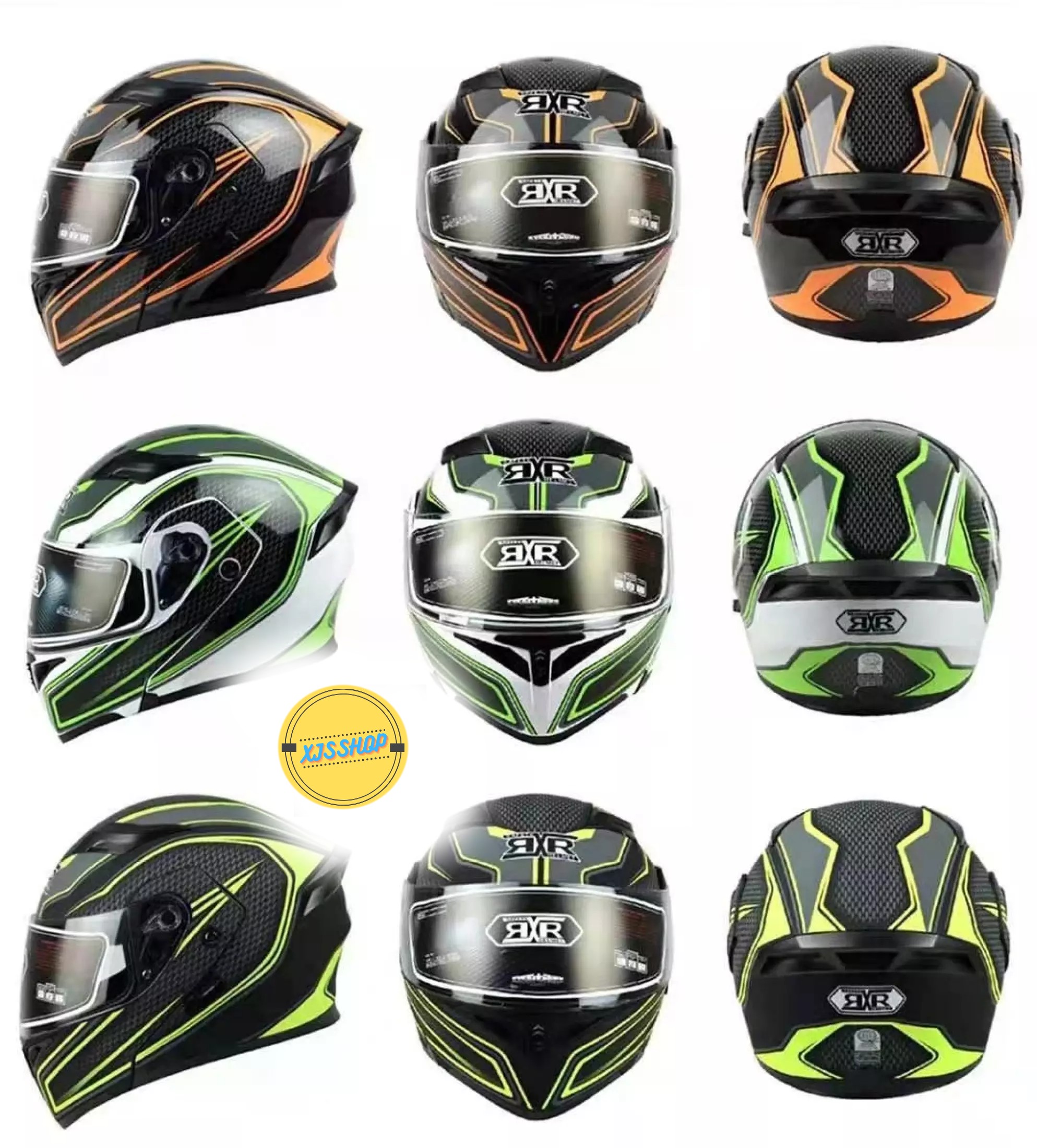 XJSSHOP Rxr 691B-A2 Dual Visor Modular 