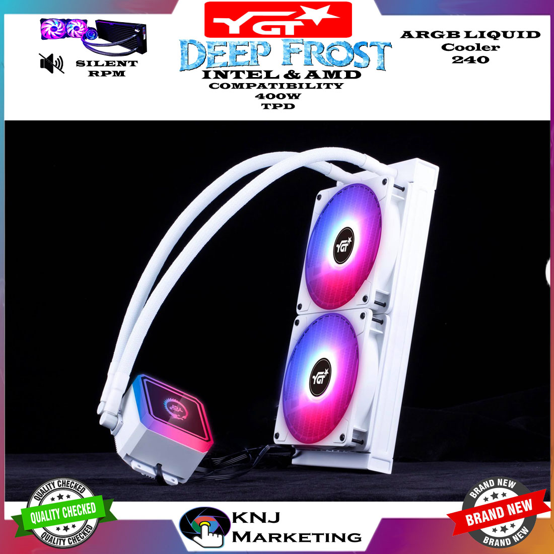 YGT ARGB LIQUID COOLER Deep Frost, ARGB LIGHTING SYNC 240mm Lazada PH