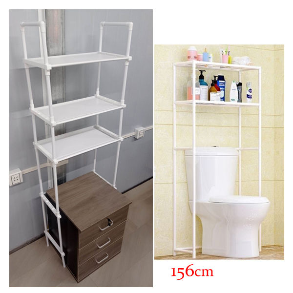 Portable Bathroom Top Counter Toilet Waterproof Shelving Rack Washing ...