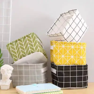 Fun Life Nordic style fabric storage basket Cotton Linen Creative Storage box