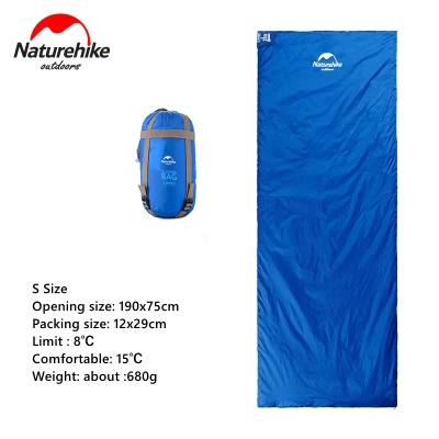 Naturehike Splicing Envelope Sleeping Bag Ultralight Adult Portable Outdoor Camping Hiking Sleeping Bags Spring Autumn