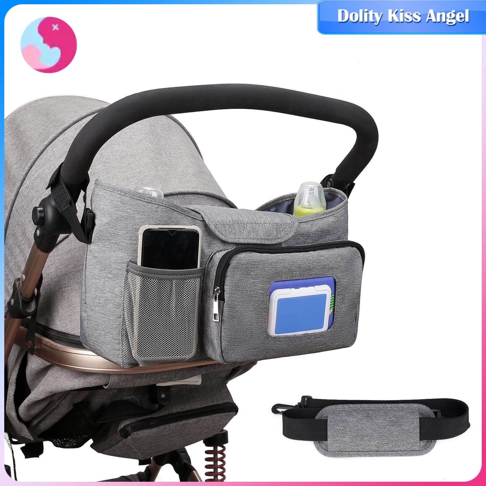 Dolity Stroller Organizer with Phone Holder, Stroller Bag Milk Bottle