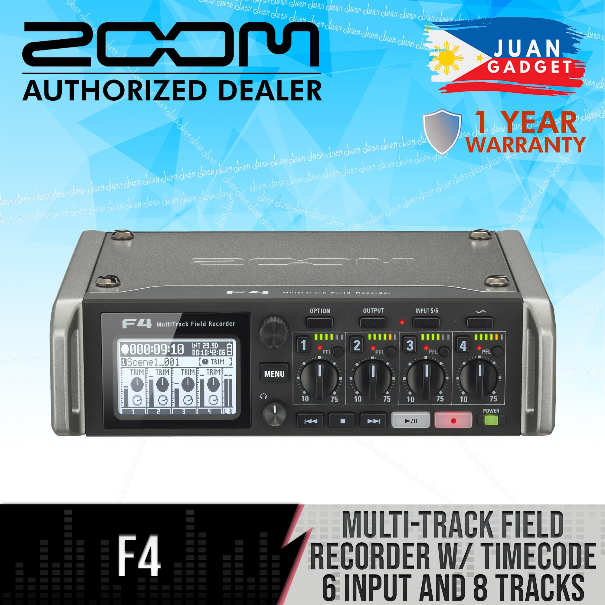 New Zoom F4 Multitrack Field Recorder Timecode  6 Inputs Dealer 8 Tracks Auth 