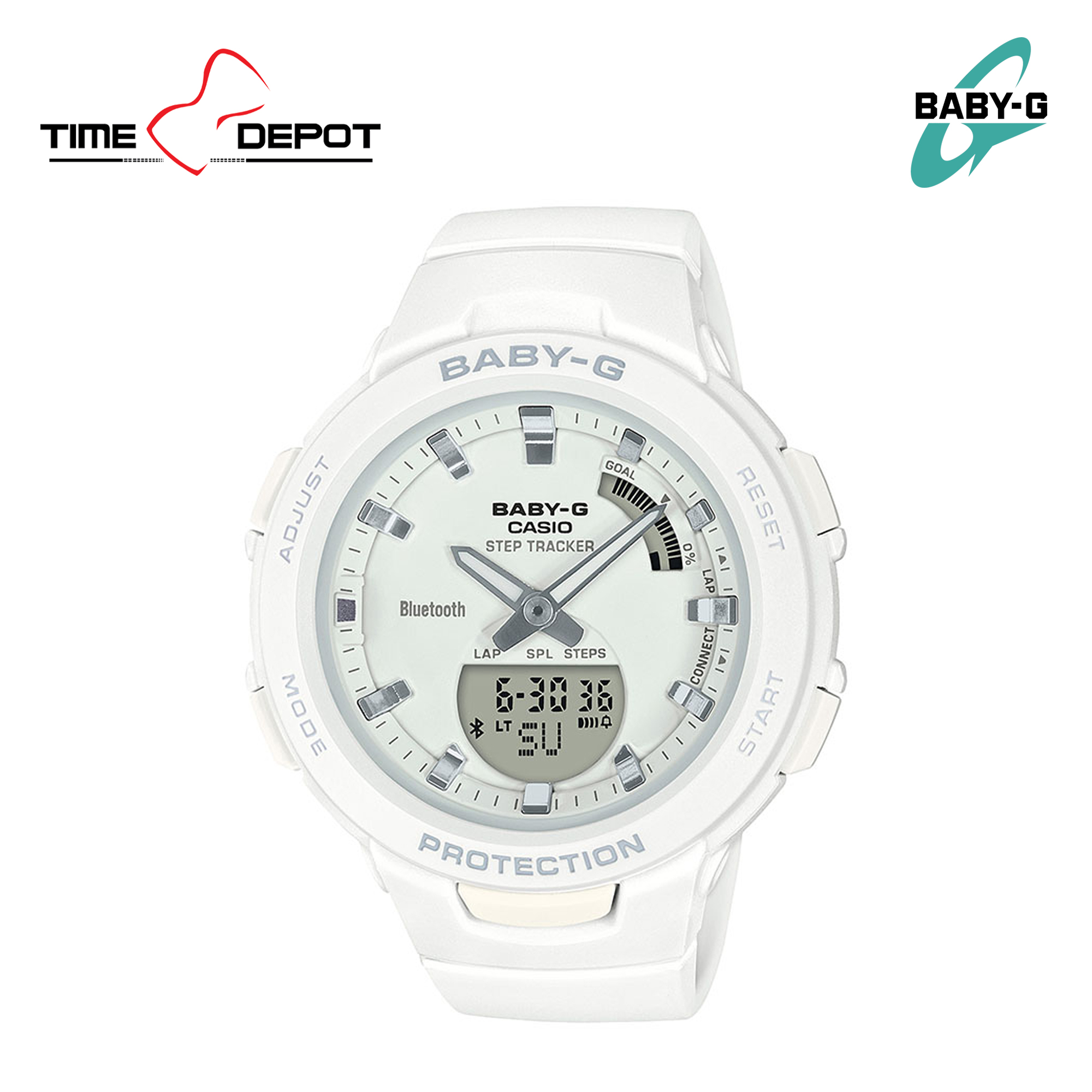 baby g shock white replacement band